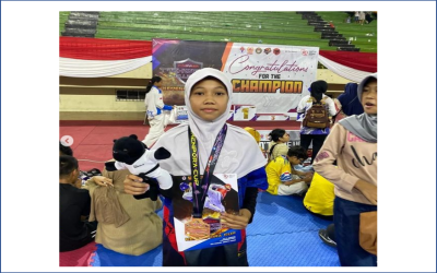 Aisyah Asma Aulia Juara 1 Kyorugi Prestasi Cadet Putri U 29 Kg